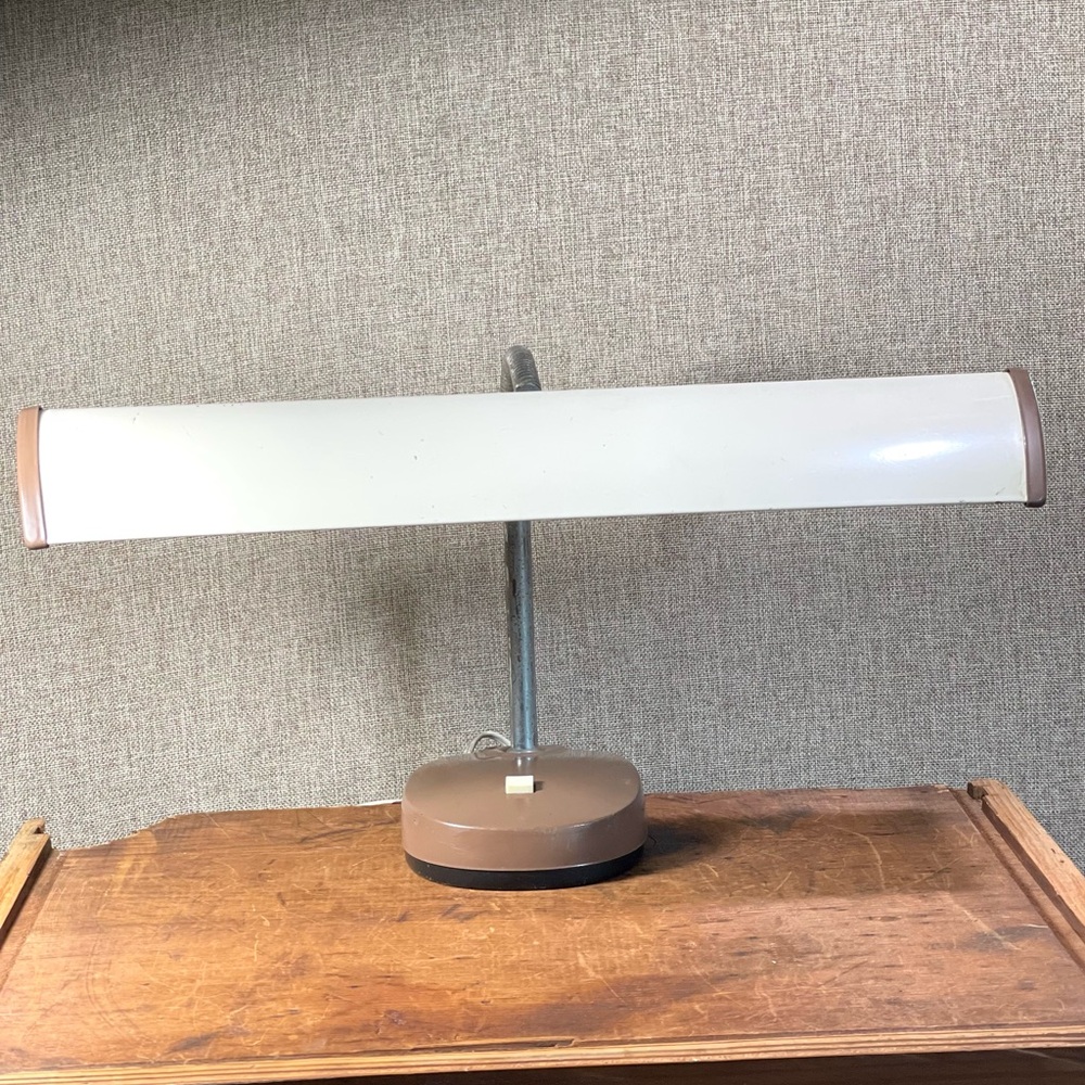 Vintage MCM 1950-1960 Metal flexible stem desk lamp